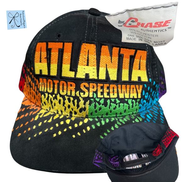 Chase Authentics Nascar 2000 Atlanta Motor Speedway Rainbow Snapback Hat Sz OSFM - Picture 1 of 5